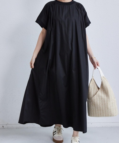 「MAISON DE THERESE」 「xiao mi lili」半袖ワンピース FREE ブラック レディース_画像4