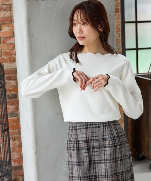 チェスティ スカラップニット Chesty】新品⭐︎未使用⭐︎チェスティトップス スカラップオフ