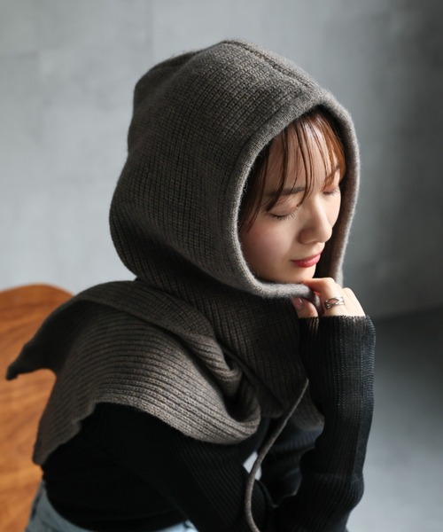 sakishimatokyo ニット帽 ニットキャップ バラクラバ /フライトニット