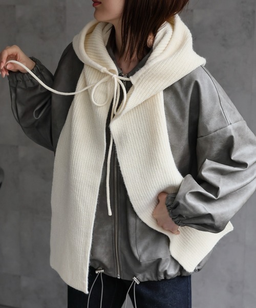 sakishimatokyo ニット帽 ニットキャップ バラクラバ /フライトニット