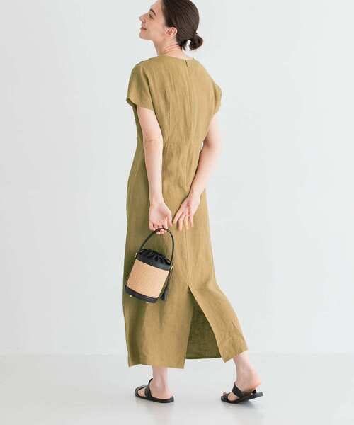 「URBAN RESEARCH」 半袖ワンピース 38 ナチュラル レディース_画像5