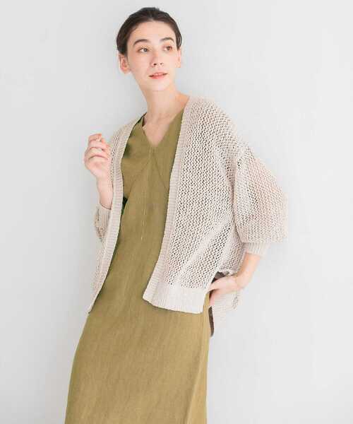 「URBAN RESEARCH」 半袖ワンピース 38 ナチュラル レディース_画像8