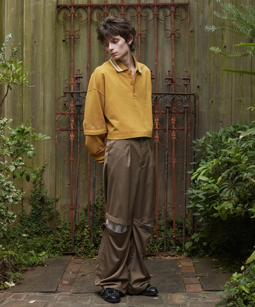 GRANCY 「GRANCY」 長袖ポロシャツ L レッド メンズ : ZOZOTOWN Yahoo