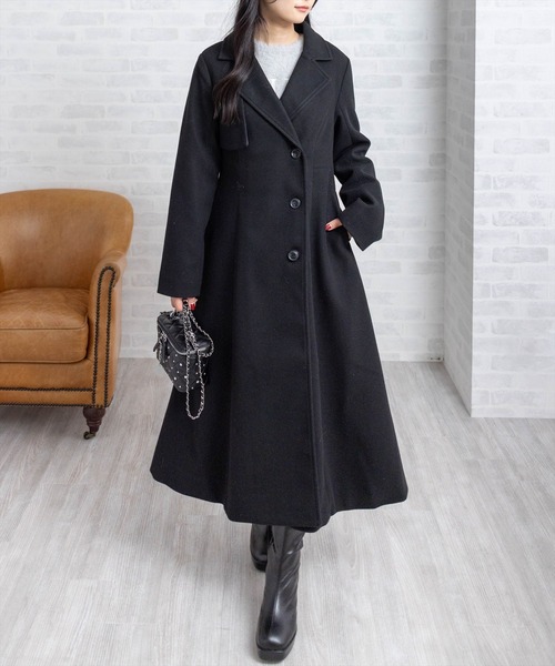 CLEAR BASIC コート アウター フェイクウールウエストシェイプ