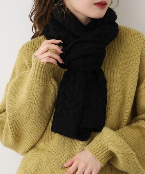 FUNALIVE（ファンアライブ） マフラー ストール ジグザグ編みニット