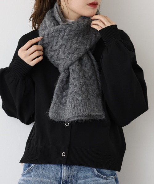 FUNALIVE（ファンアライブ） マフラー ストール ジグザグ編みニット