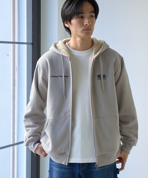 DISCUS パーカー DISCUS（ディスカス）別注裏ボアジップアップパーカー
