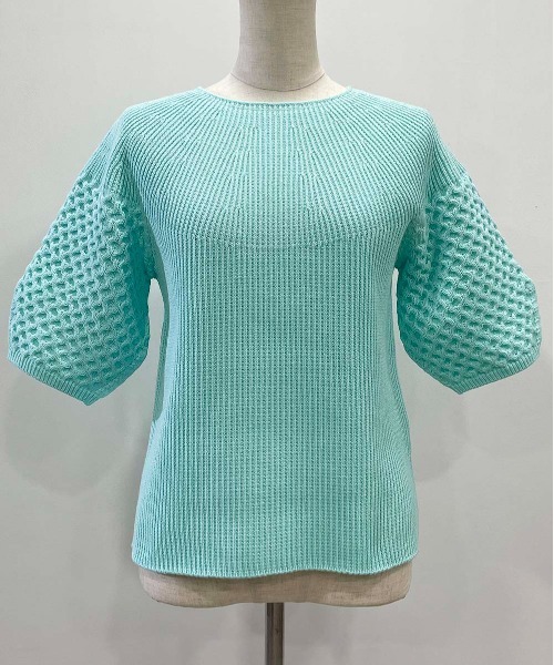 「PICCIN」 半袖ニット M オフホワイト レディース_画像4