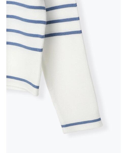 「Te chichi TERRASSE」 長袖ニット フリ- ネイビー レディース_画像9