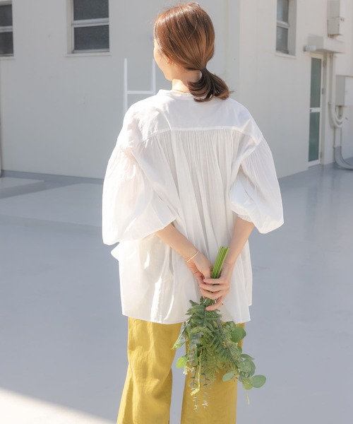 「URBAN RESEARCH DOORS」 長袖ブラウス MEDIUM ブラック レディース_画像4