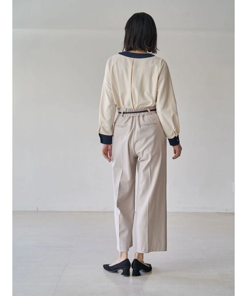 ウォームツイルバイカラーブラウス TONAL（トーナル）の「ウォームツイルバイカラーフロントタック