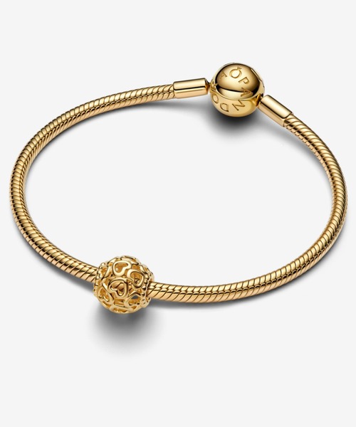 PANDORA（パンドラ） チャーム オープンワーク ハート ゴールド