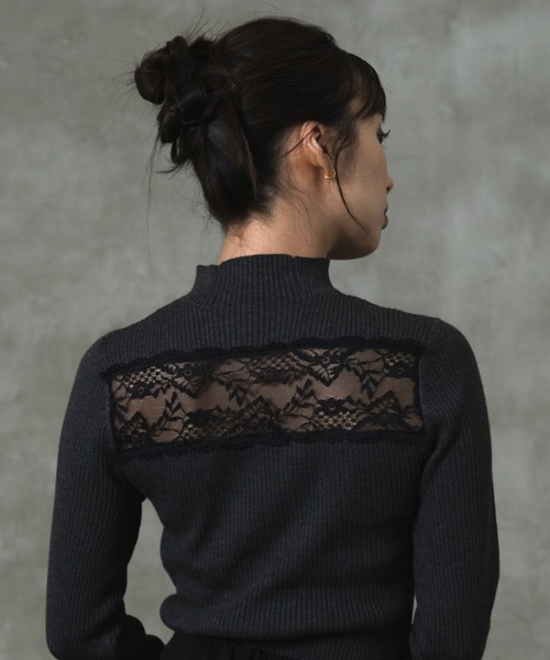 「LEANN MOMENT」 長袖ニット フリー ブラック レディース_画像2