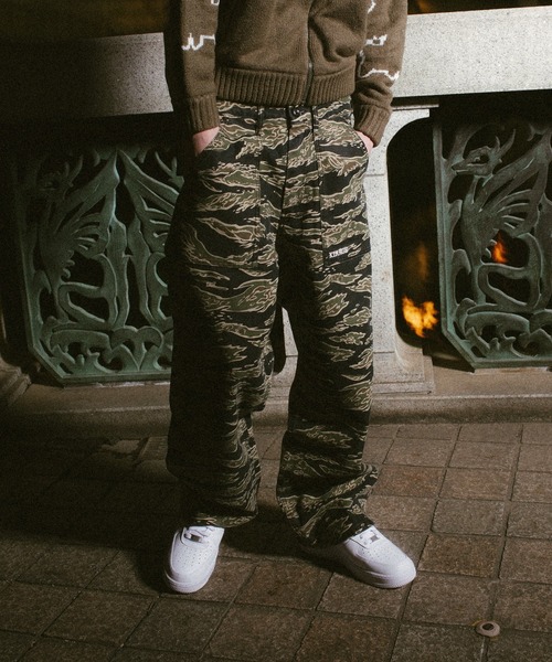 パンツ GUNG HO GH5S004B OLIVE-XL GUNG HO（ガンホー） パンツ BACK STAIN 4POCKETS WIDE FATIGUE