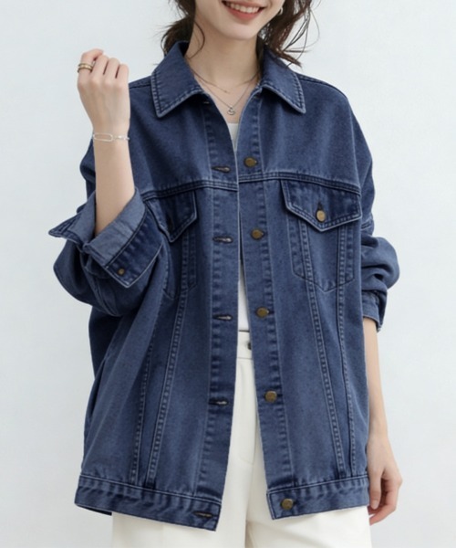 デニムジャケット gジャン ベーシックデニムジャケット レディース 