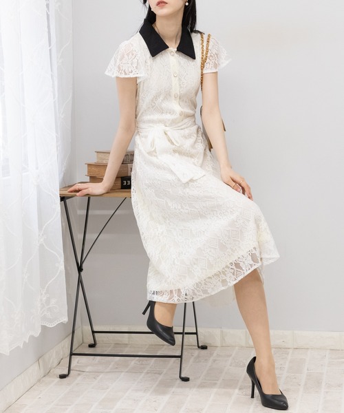 「pumpkin port」 シャツワンピース M ブルー レディース_画像4