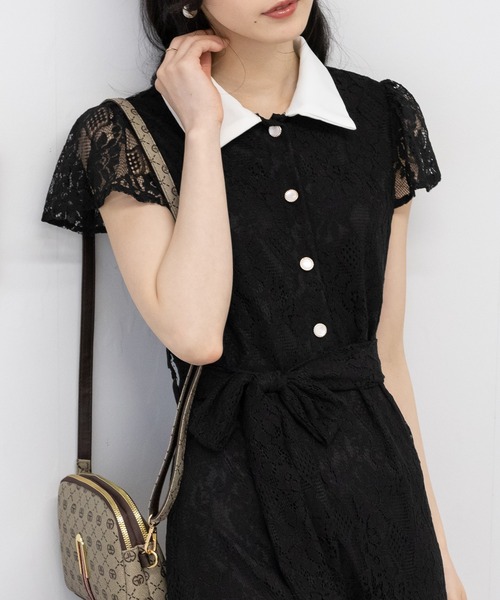 「pumpkin port」 シャツワンピース M ブルー レディース_画像9