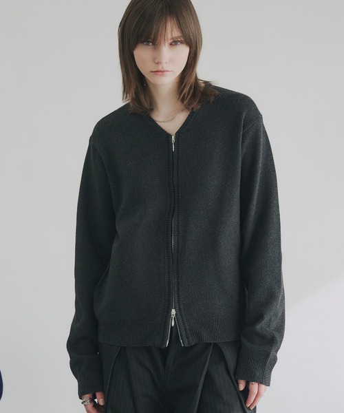 selle glant（セレグランテ） セーター ニット V NECK ZIP KNIT