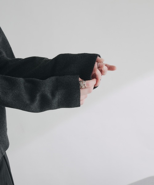 selle glant（セレグランテ） セーター ニット V NECK ZIP KNIT 