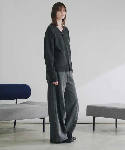 selle glant（セレグランテ） セーター ニット V NECK ZIP KNIT 