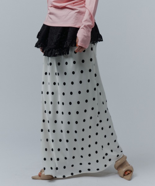 未使用✨ サカイ　ポルカドット プリーツ ロングスカート 24SS　1　カーゴ スカート Polka dot skirt / ポルカドットスカート : ZOZOTOWN Yahoo