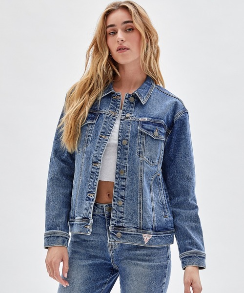 GUESS（ゲス） デニムジャケット MEDIUM インディゴブルー レディース 