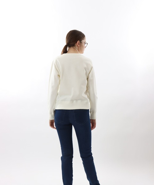 「Champion」 スウェットカットソー SMALL オフホワイト レディース_画像7