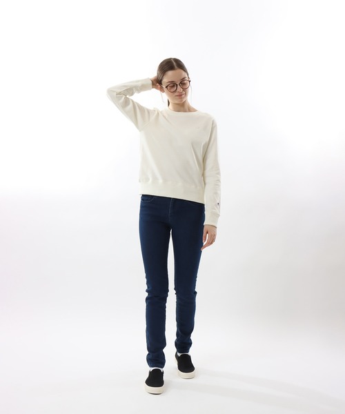 「Champion」 スウェットカットソー SMALL オフホワイト レディース_画像8