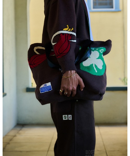 NBA トートバッグ 大きめ Jacquard Knit Carryall Bag メンズ