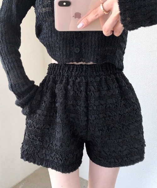 SHEENA（シーナ） パンツ くしゅくしゅシャーリングショートパンツ