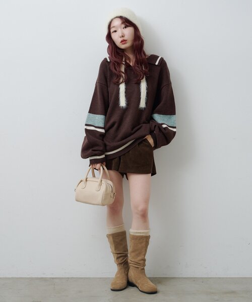 「Kastane」 長袖ニット MEDIUM ブラウン レディース_画像6