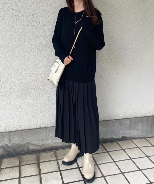 「Audrey and John Wad」 ニットワンピース S ブラック レディース_画像5