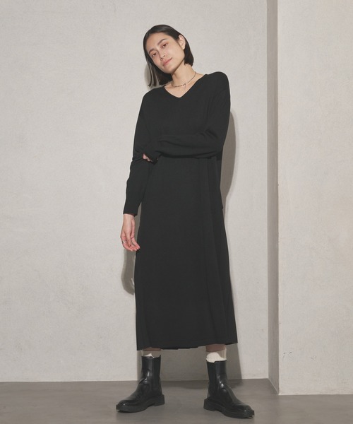 「Audrey and John Wad」 ニットワンピース S ブラック レディース_画像9
