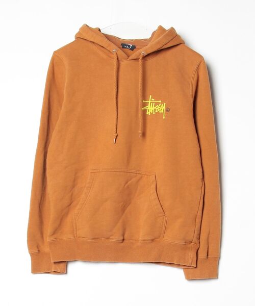 STUSSY（ステューシー） ワンポイントプルオーバーパーカー S ブラウン 