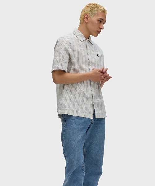 FRED PERRY（フレッドペリー） シャツ Seersucker Check Shirt／シア