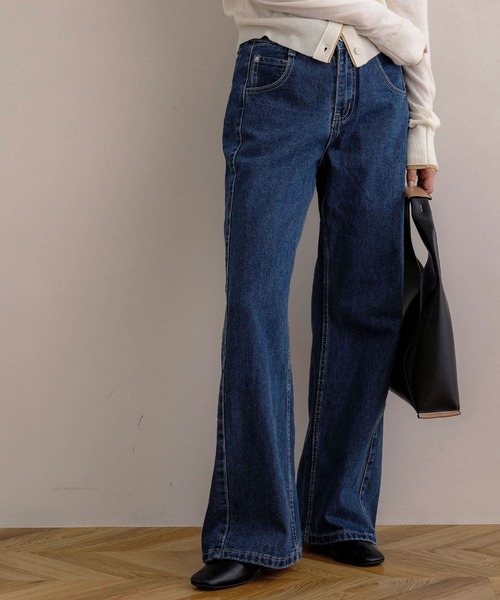 「NOAHL」 デニムパンツ L ブルー レディース_画像5