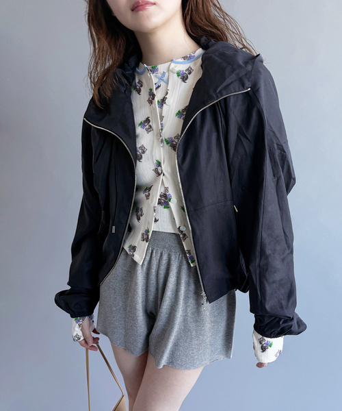 コート アウター 「Honnette/オネット」Zip Up Hoody レディースの画像