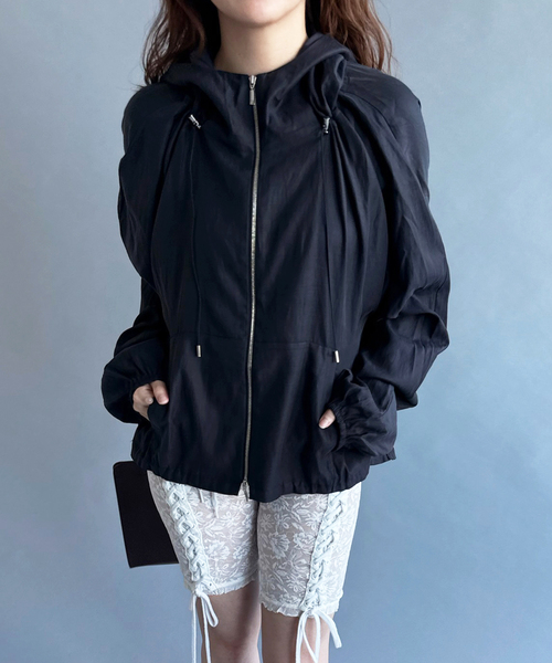 コート アウター 「Honnette/オネット」Zip Up Hoody レディースの画像