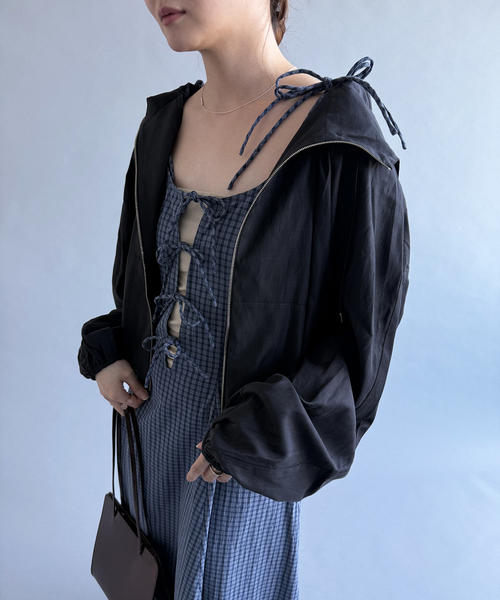 コート アウター 「Honnette/オネット」Zip Up Hoody レディースの画像