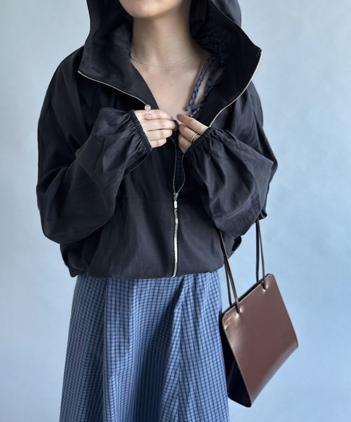 コート アウター 「Honnette/オネット」Zip Up Hoody レディースの画像