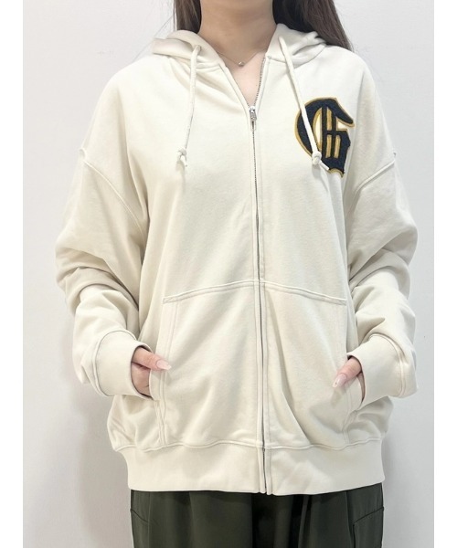 ヨリ 21SS ティアード ジップアップパーカー スウェット 長袖 F ベージュ FREAK'S STORE（フリークスストア） ジップアップパーカー フリ