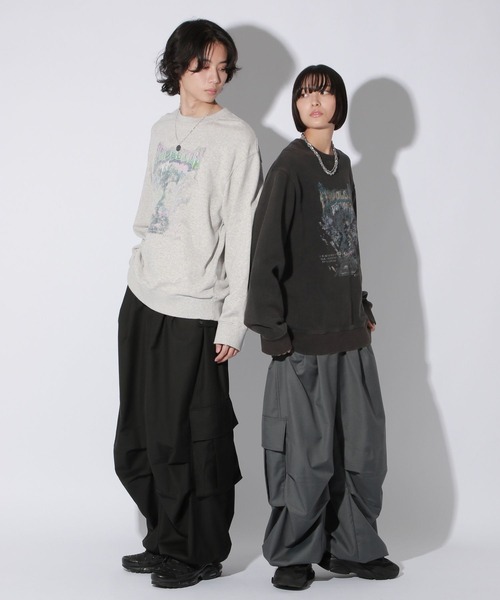 「Anui」 スウェットカットソー MEDIUM 杢グレー レディース_画像4