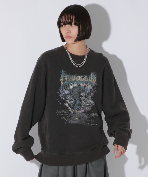「Anui」 スウェットカットソー MEDIUM 杢グレー レディース_画像5