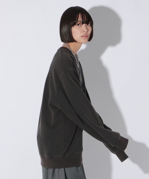 「Anui」 スウェットカットソー MEDIUM 杢グレー レディース_画像6
