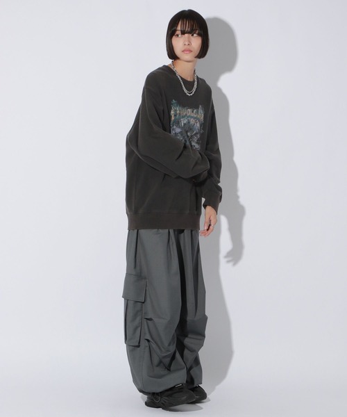 「Anui」 スウェットカットソー MEDIUM 杢グレー レディース_画像9