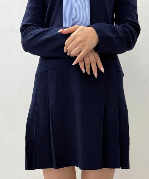 「31 Sons de mode」 ニットワンピース フリ- レッド レディース_画像4