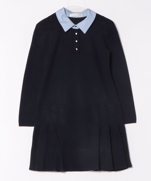 「31 Sons de mode」 ニットワンピース フリ- レッド レディース_画像9
