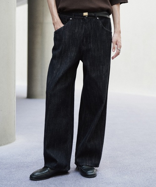 WYM LIDNM ジーンズ LASER FADE STANDARD STRAIGHT DENIM/COLORFAST