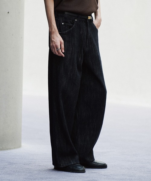 WYM LIDNM ジーンズ LASER FADE STANDARD STRAIGHT DENIM/COLORFAST