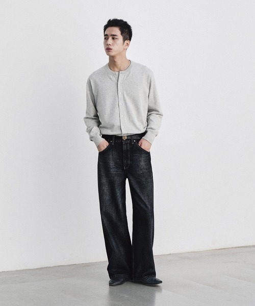 WYM LIDNM ジーンズ LASER FADE STANDARD STRAIGHT DENIM/COLORFAST